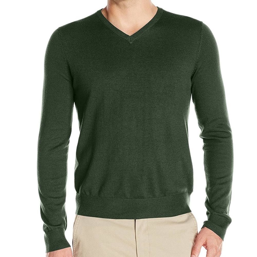 Green Marc Anthony Long Sleeve V Neck - Size Small